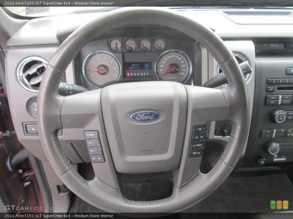 Medium Stone Interior Steering Wheel for the 2010 Ford F150 XLT SuperCrew 4x4 #78906122