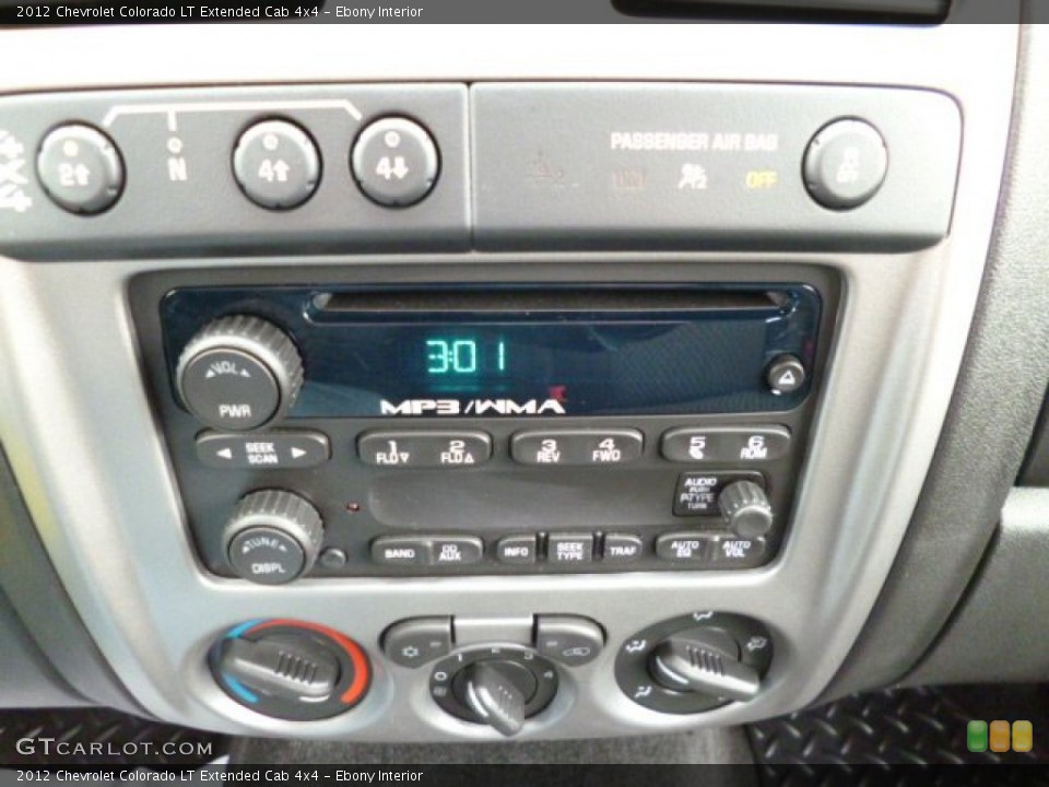 Ebony Interior Controls for the 2012 Chevrolet Colorado LT Extended Cab 4x4 #78908775