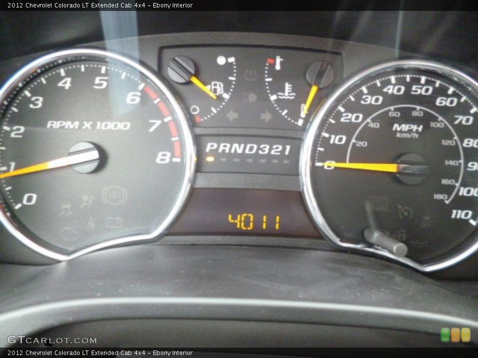 Ebony Interior Gauges for the 2012 Chevrolet Colorado LT Extended Cab 4x4 #78908799
