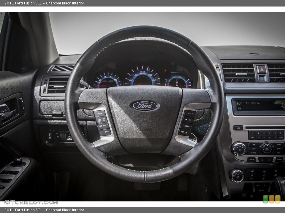 Charcoal Black Interior Steering Wheel for the 2011 Ford Fusion SEL #78909814