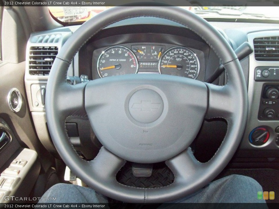 Ebony Interior Steering Wheel for the 2012 Chevrolet Colorado LT Crew Cab 4x4 #78910203