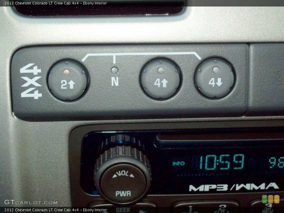 Ebony Interior Controls for the 2012 Chevrolet Colorado LT Crew Cab 4x4 #78910224