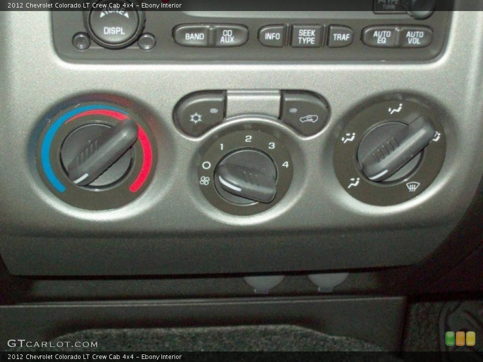 Ebony Interior Controls for the 2012 Chevrolet Colorado LT Crew Cab 4x4 #78910240