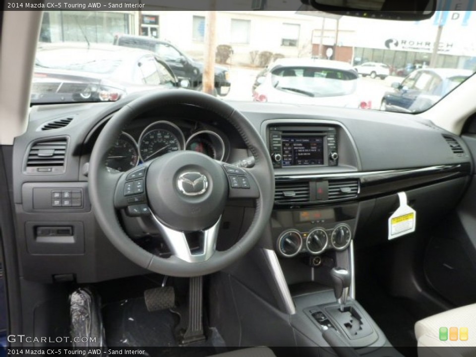 Sand Interior Dashboard for the 2014 Mazda CX-5 Touring AWD #78910676