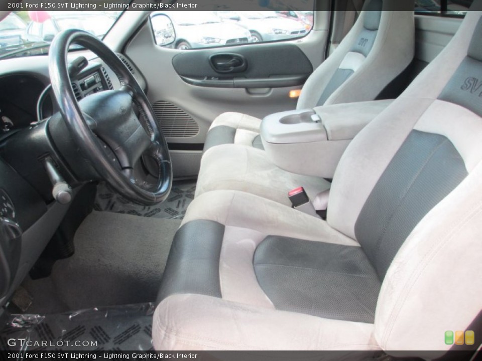 Lightning Graphite/Black Interior Front Seat for the 2001 Ford F150 SVT Lightning #78910683