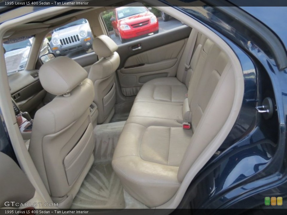 Tan Leather Interior Rear Seat for the 1995 Lexus LS 400 Sedan #78911592