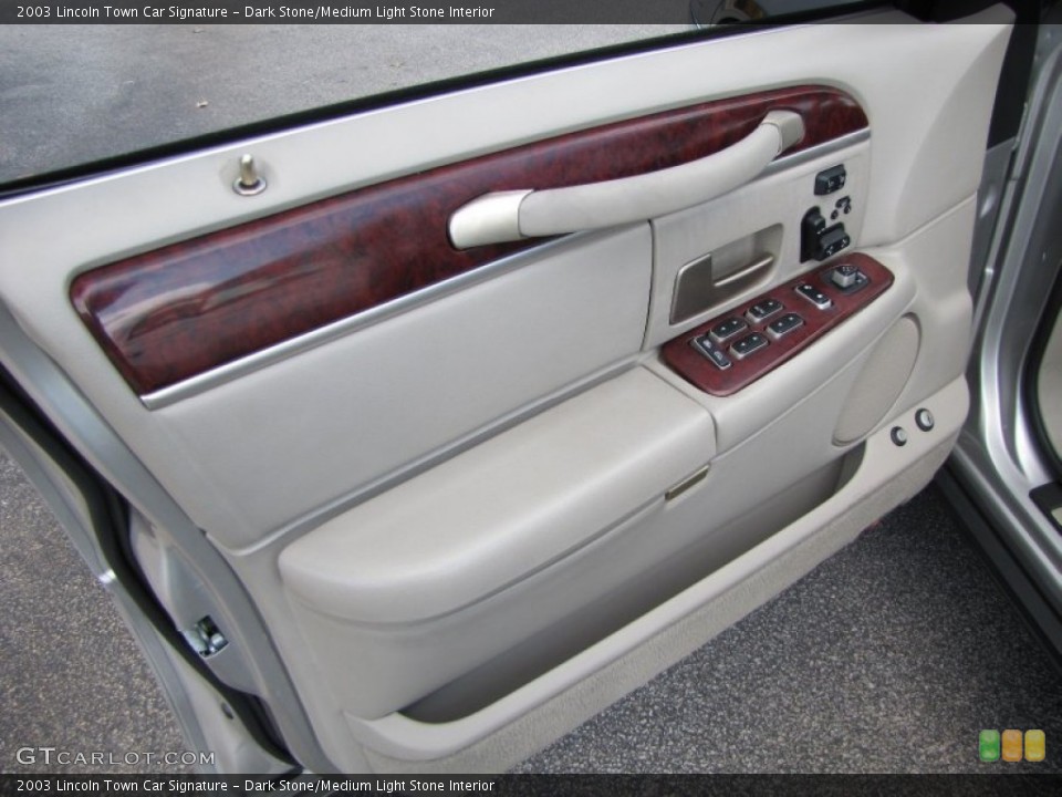 Dark Stone/Medium Light Stone Interior Door Panel for the 2003 Lincoln Town Car Signature #78911901