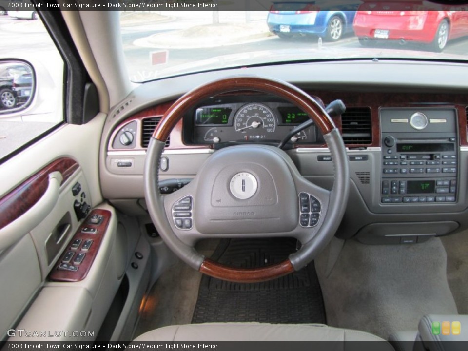 Dark Stone/Medium Light Stone Interior Steering Wheel for the 2003 Lincoln Town Car Signature #78912005