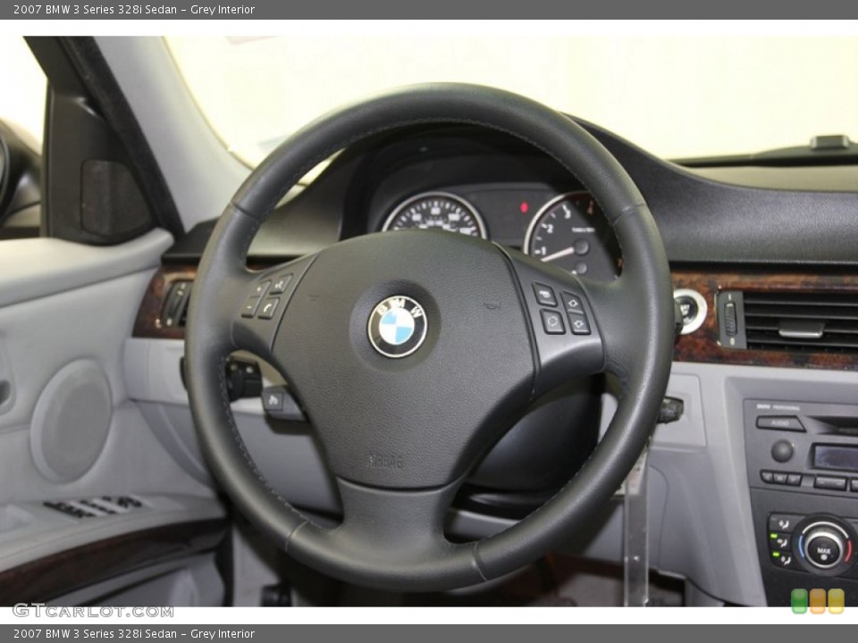 Grey Interior Steering Wheel for the 2007 BMW 3 Series 328i Sedan #78912569