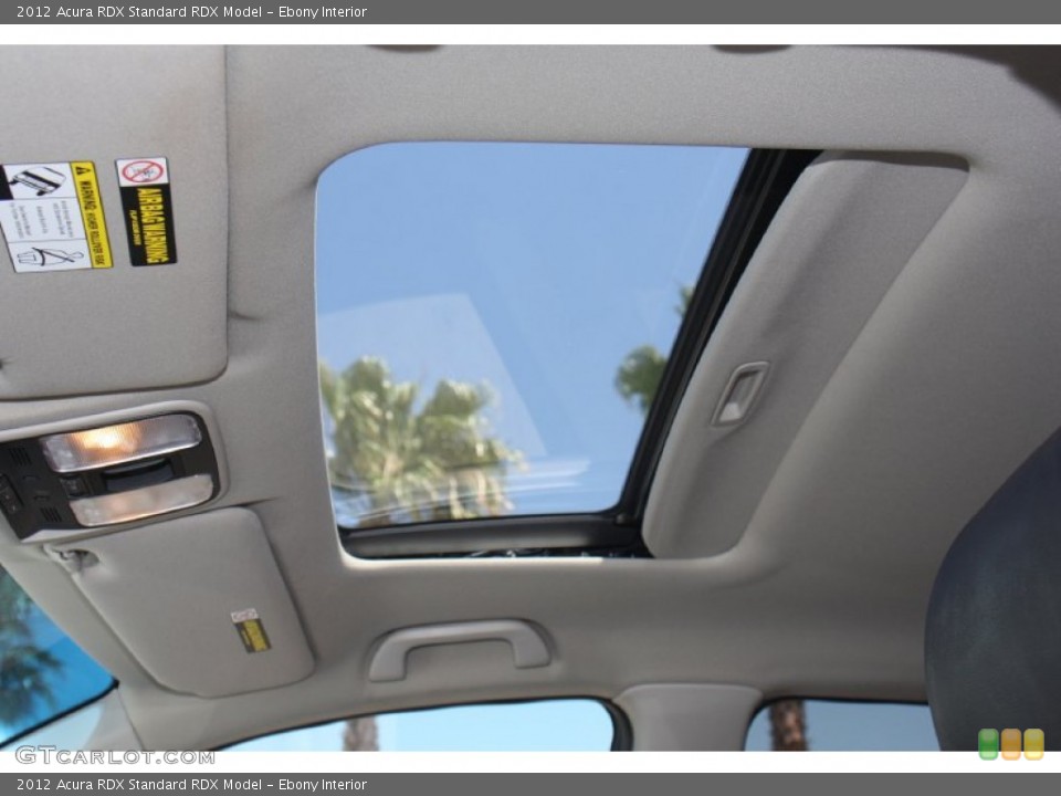 Ebony Interior Sunroof for the 2012 Acura RDX  #78913458