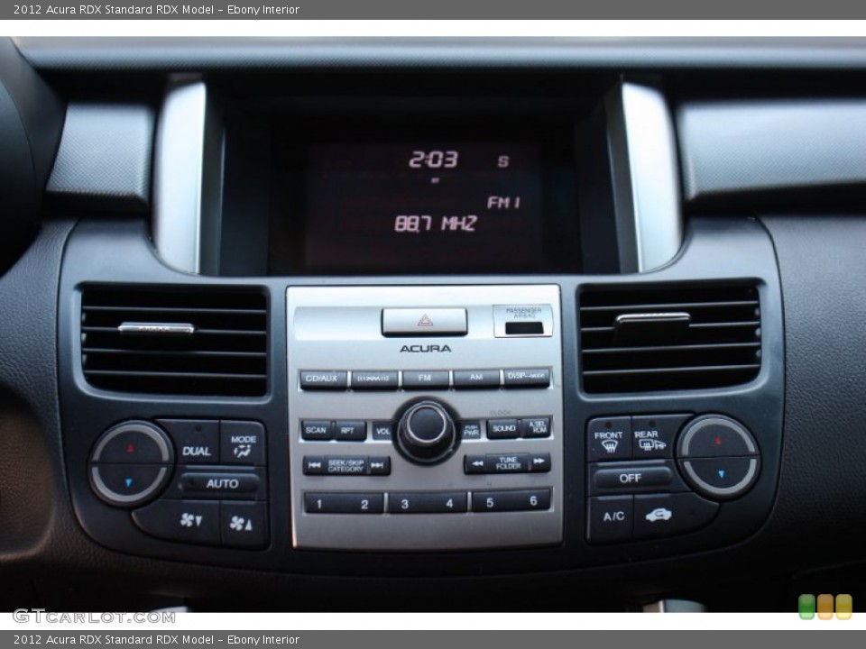 Ebony Interior Controls for the 2012 Acura RDX  #78913557