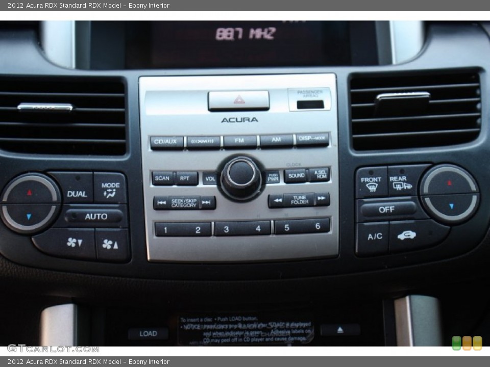 Ebony Interior Controls for the 2012 Acura RDX  #78913569