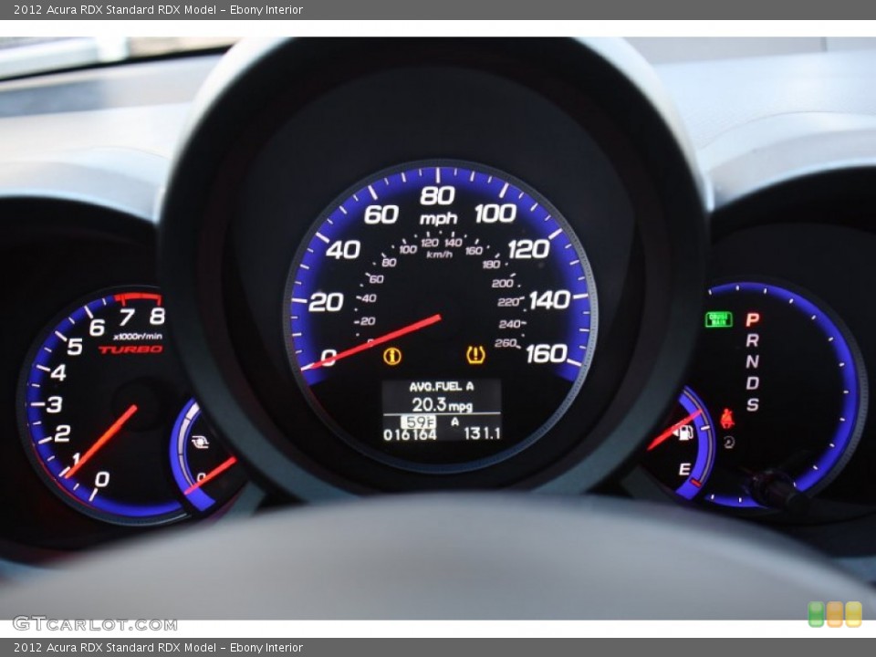Ebony Interior Gauges for the 2012 Acura RDX  #78913647