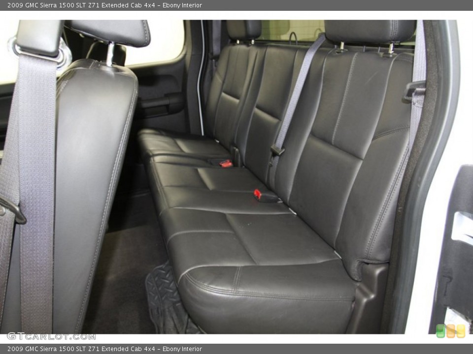 Ebony Interior Rear Seat for the 2009 GMC Sierra 1500 SLT Z71 Extended Cab 4x4 #78913976