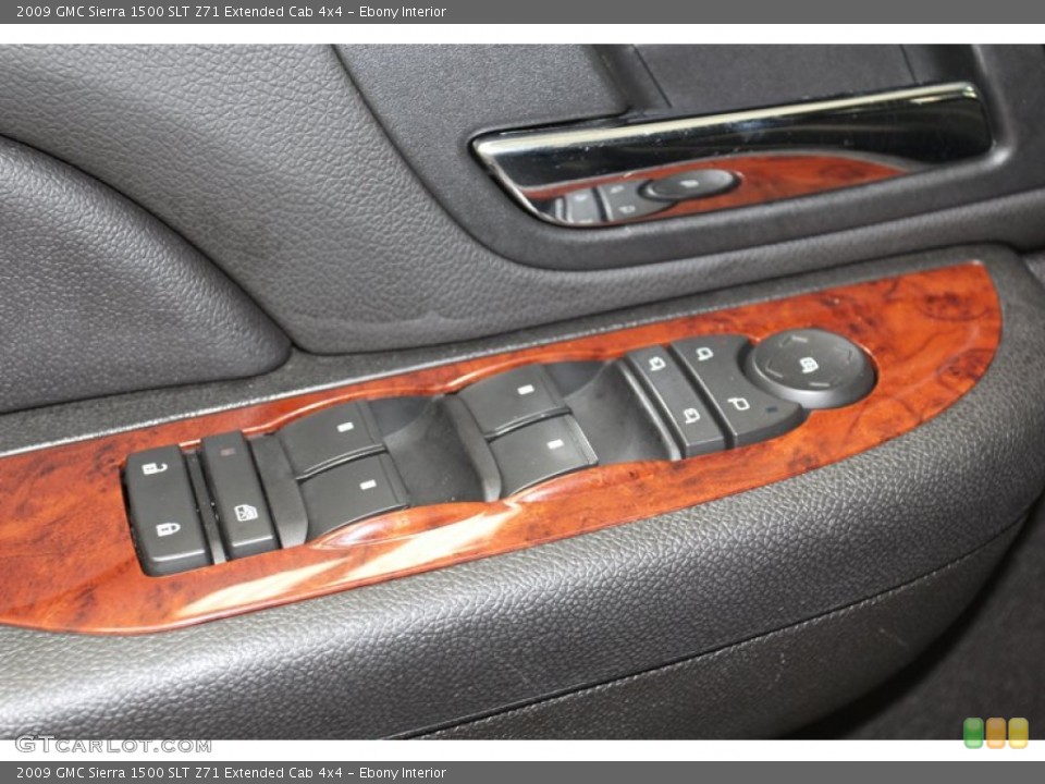 Ebony Interior Controls for the 2009 GMC Sierra 1500 SLT Z71 Extended Cab 4x4 #78914031
