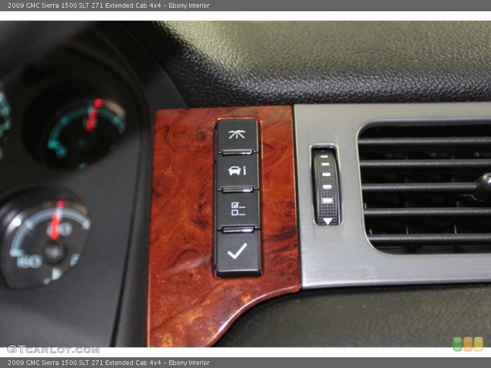 Ebony Interior Controls for the 2009 GMC Sierra 1500 SLT Z71 Extended Cab 4x4 #78914157