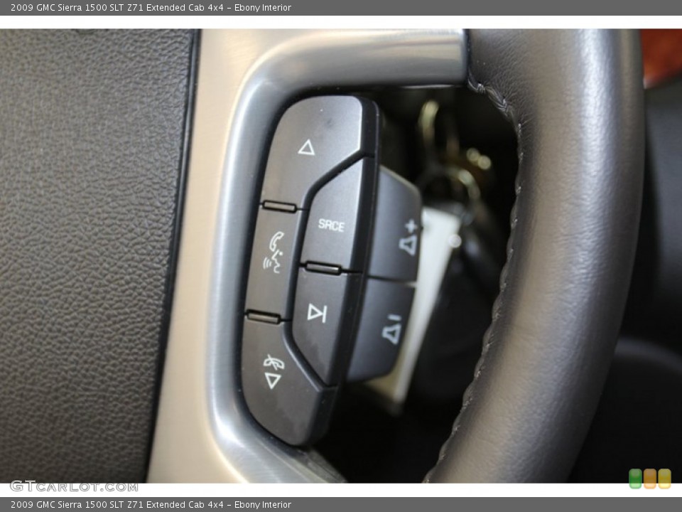 Ebony Interior Controls for the 2009 GMC Sierra 1500 SLT Z71 Extended Cab 4x4 #78914196
