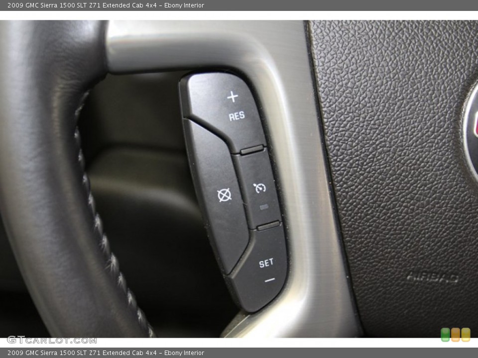 Ebony Interior Controls for the 2009 GMC Sierra 1500 SLT Z71 Extended Cab 4x4 #78914214