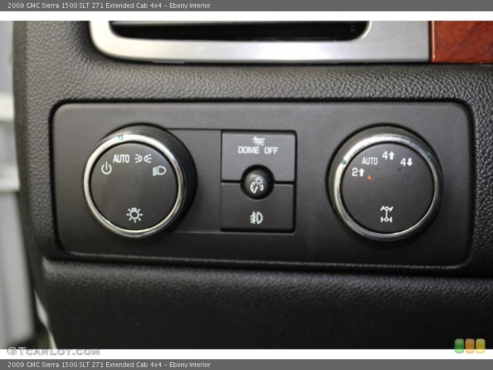 Ebony Interior Controls for the 2009 GMC Sierra 1500 SLT Z71 Extended Cab 4x4 #78914226