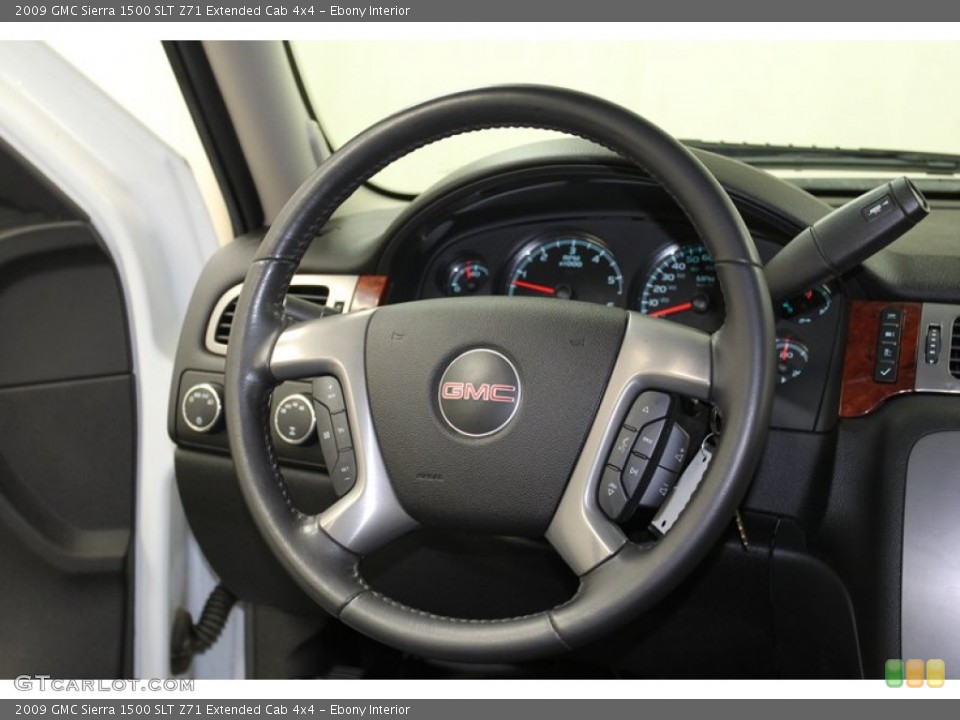 Ebony Interior Steering Wheel for the 2009 GMC Sierra 1500 SLT Z71 Extended Cab 4x4 #78914266