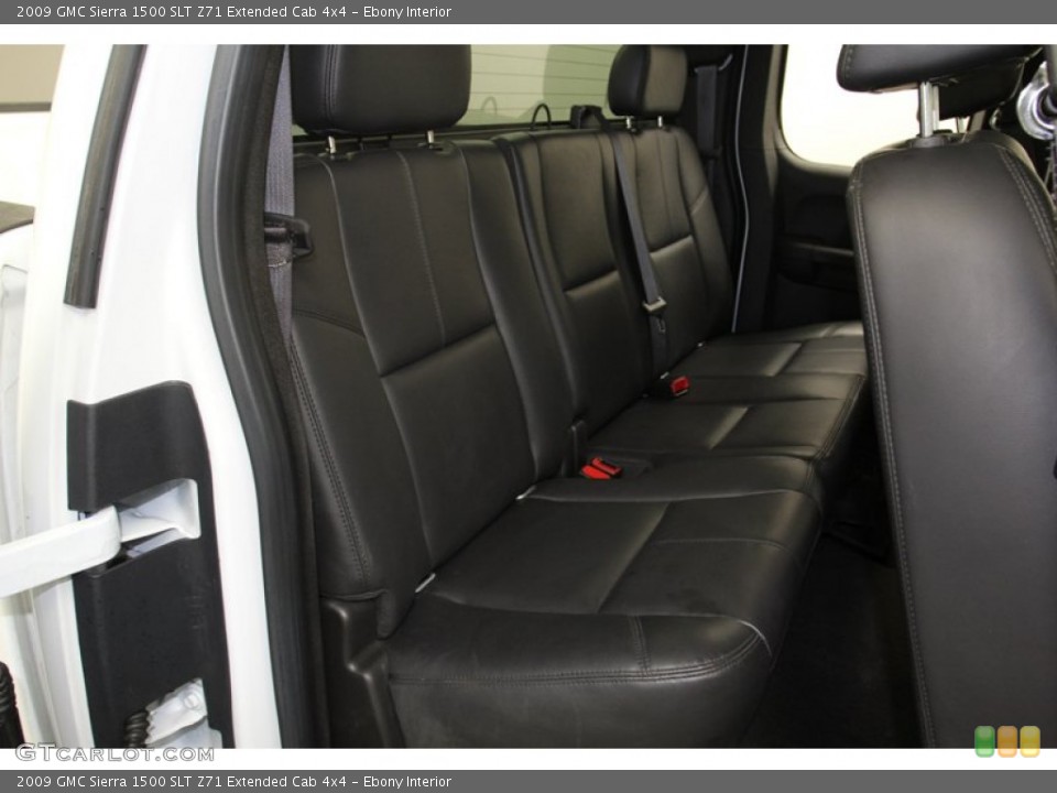 Ebony Interior Rear Seat for the 2009 GMC Sierra 1500 SLT Z71 Extended Cab 4x4 #78914347