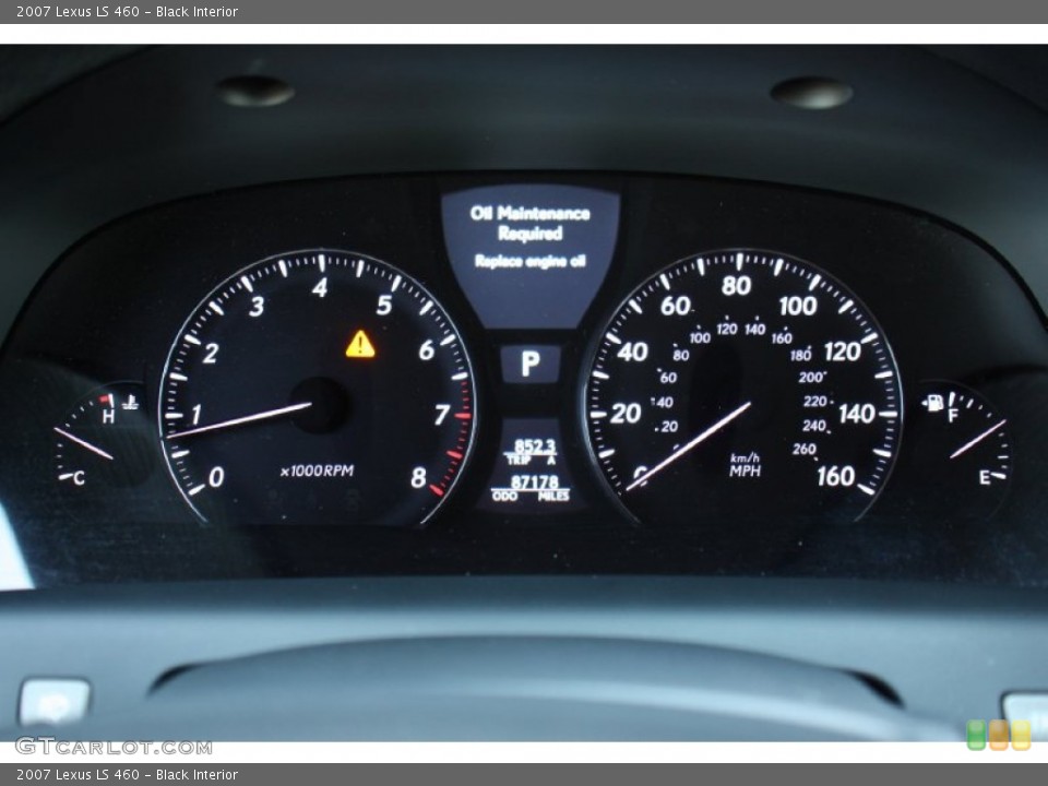 Black Interior Gauges for the 2007 Lexus LS 460 #78914469