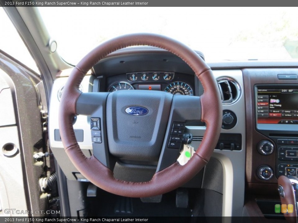 King Ranch Chaparral Leather Interior Steering Wheel for the 2013 Ford F150 King Ranch SuperCrew #78915271