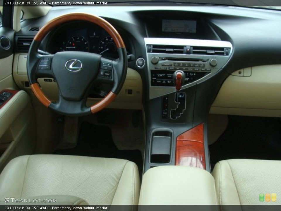Parchment/Brown Walnut Interior Dashboard for the 2010 Lexus RX 350 AWD #78920048
