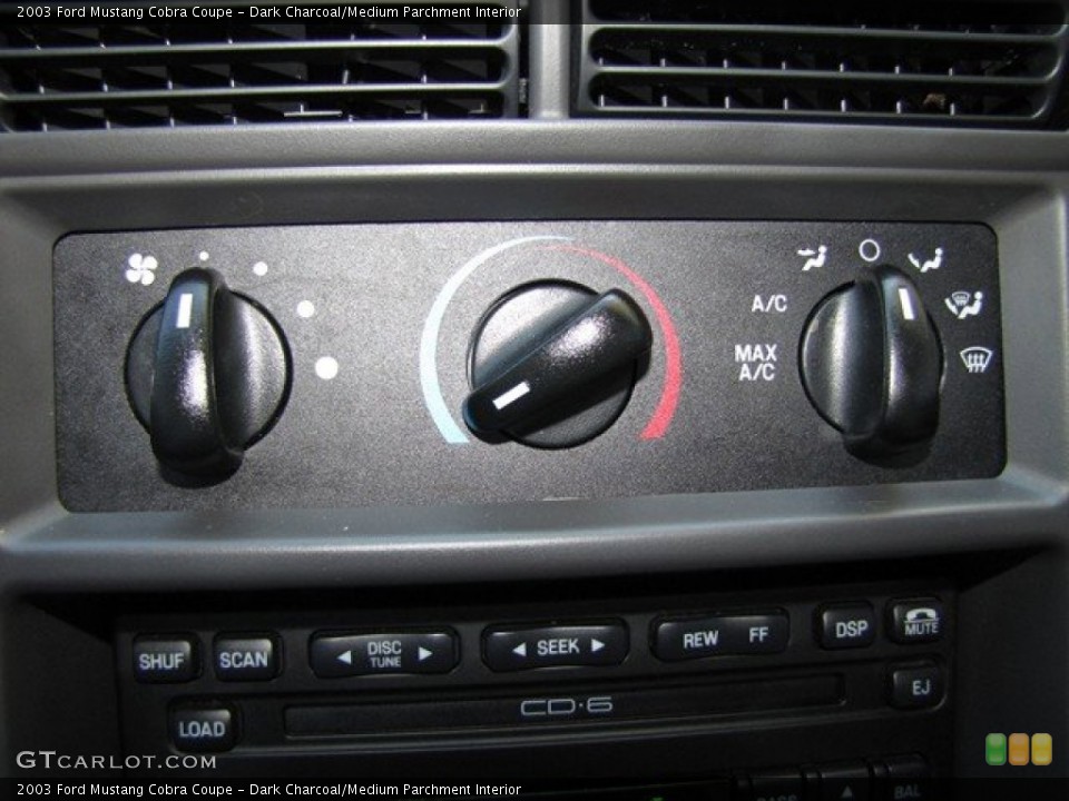 Dark Charcoal/Medium Parchment Interior Controls for the 2003 Ford Mustang Cobra Coupe #78926388