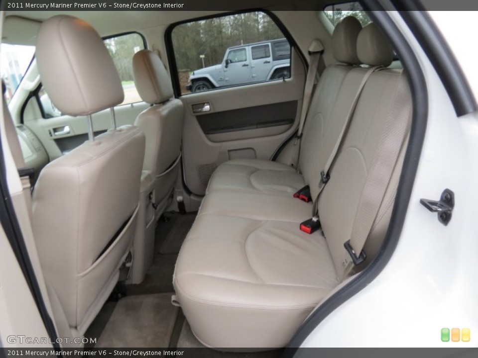 Stone/Greystone Interior Rear Seat for the 2011 Mercury Mariner Premier V6 #78926411
