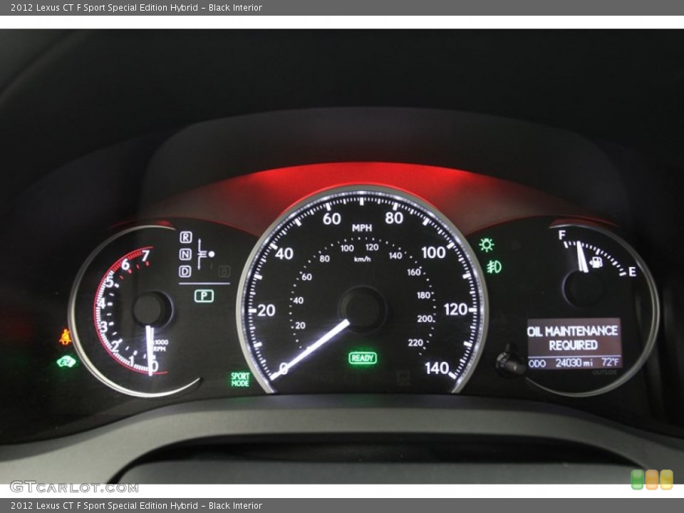 Black Interior Gauges for the 2012 Lexus CT F Sport Special Edition Hybrid #78927609