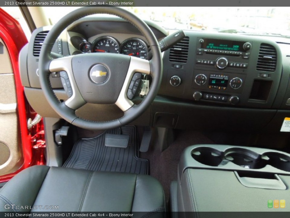 Ebony Interior Dashboard for the 2013 Chevrolet Silverado 2500HD LT Extended Cab 4x4 #78928179