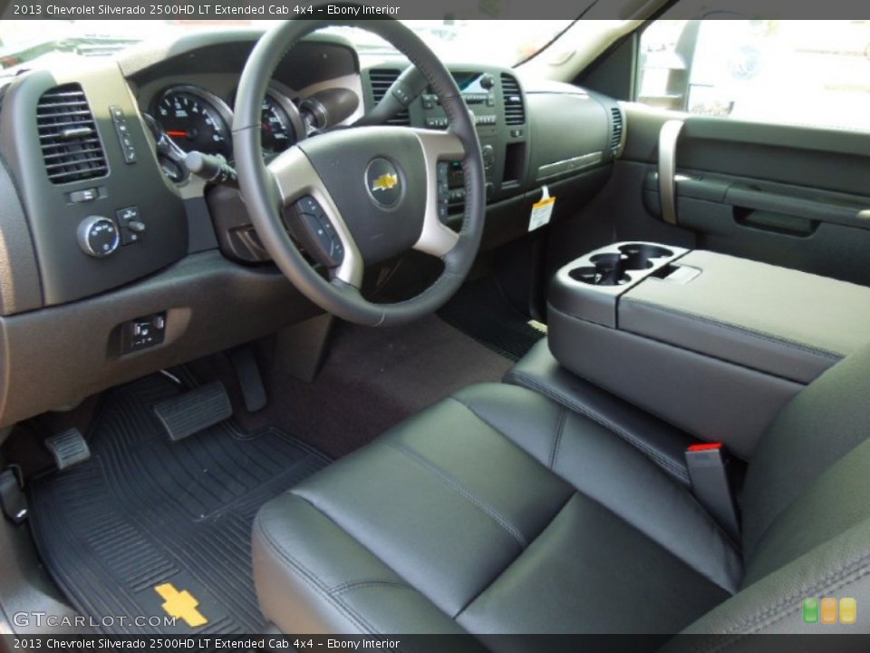 Ebony Interior Prime Interior for the 2013 Chevrolet Silverado 2500HD LT Extended Cab 4x4 #78928365