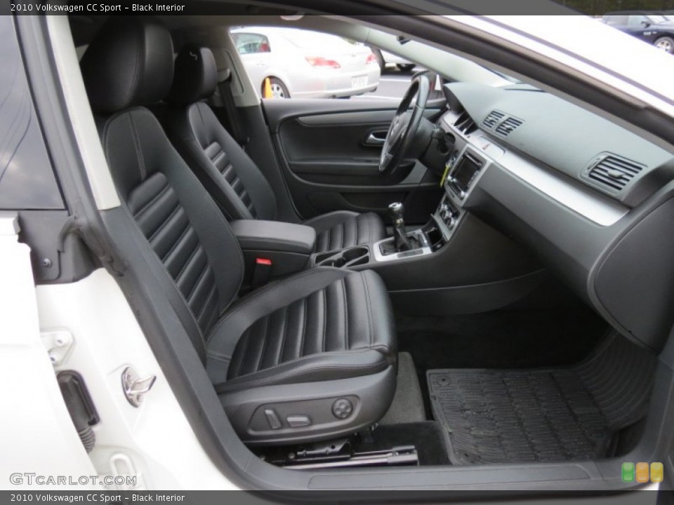 Black Interior Front Seat for the 2010 Volkswagen CC Sport #78928516