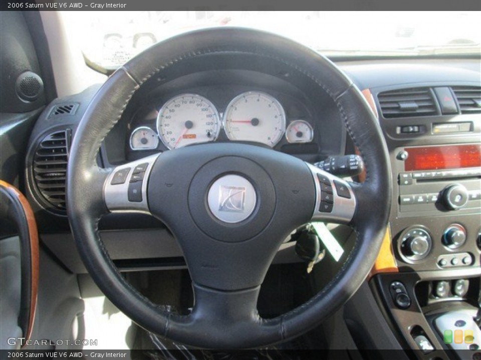 Gray Interior Steering Wheel for the 2006 Saturn VUE V6 AWD #78929739