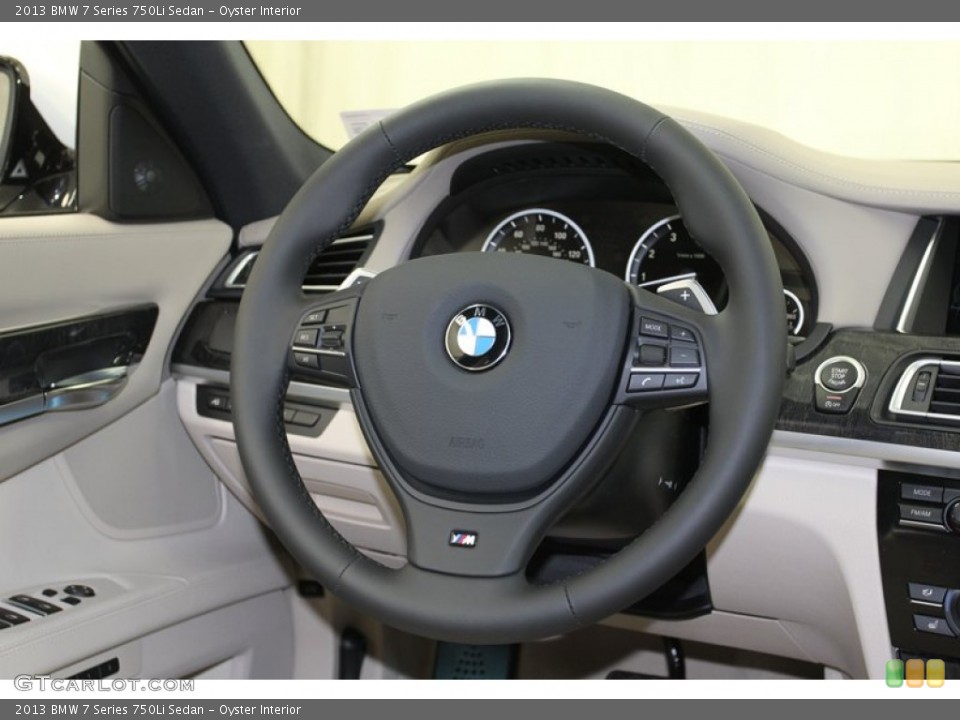 Oyster Interior Steering Wheel for the 2013 BMW 7 Series 750Li Sedan #78929801