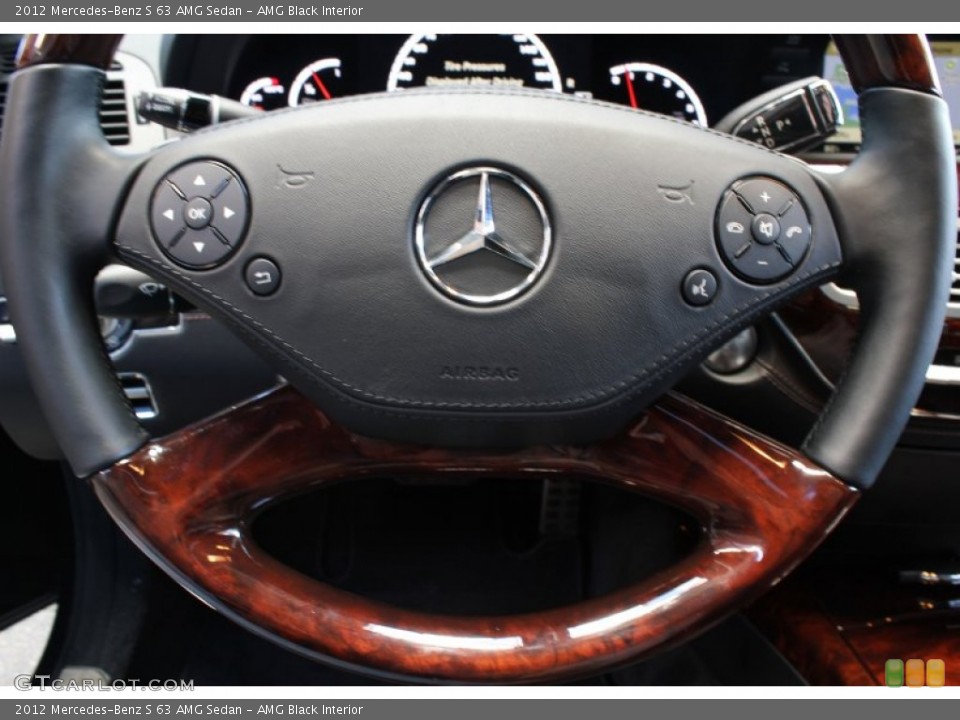 AMG Black Interior Steering Wheel for the 2012 Mercedes-Benz S 63 AMG Sedan #78930378