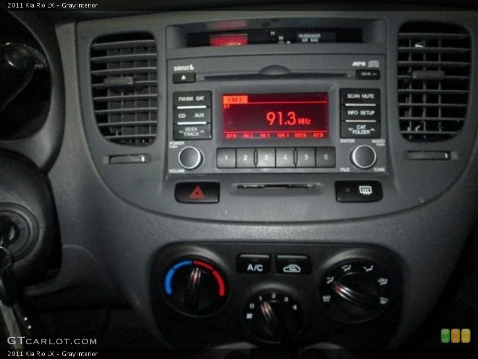 Gray Interior Controls for the 2011 Kia Rio LX #78933149