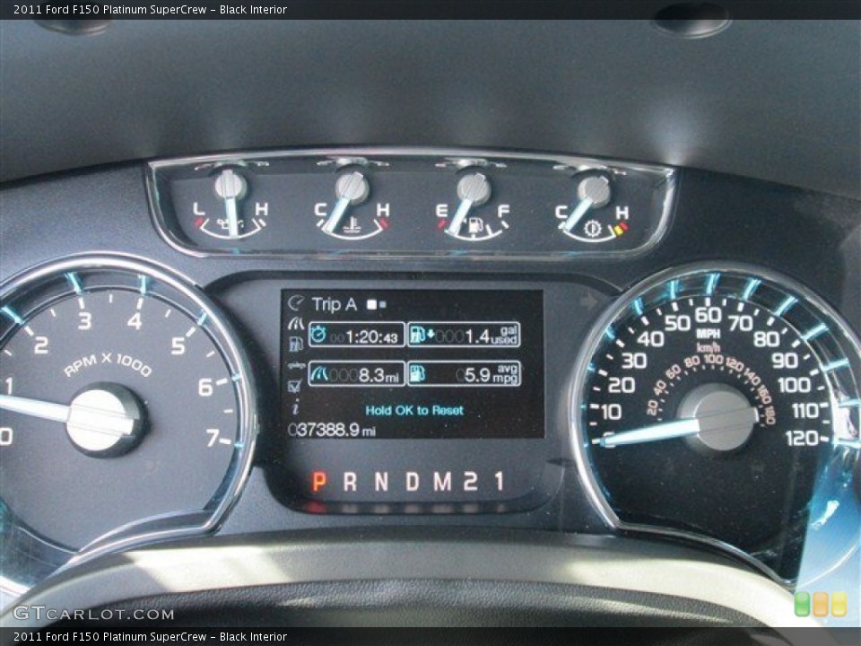 Black Interior Gauges for the 2011 Ford F150 Platinum SuperCrew #78934900