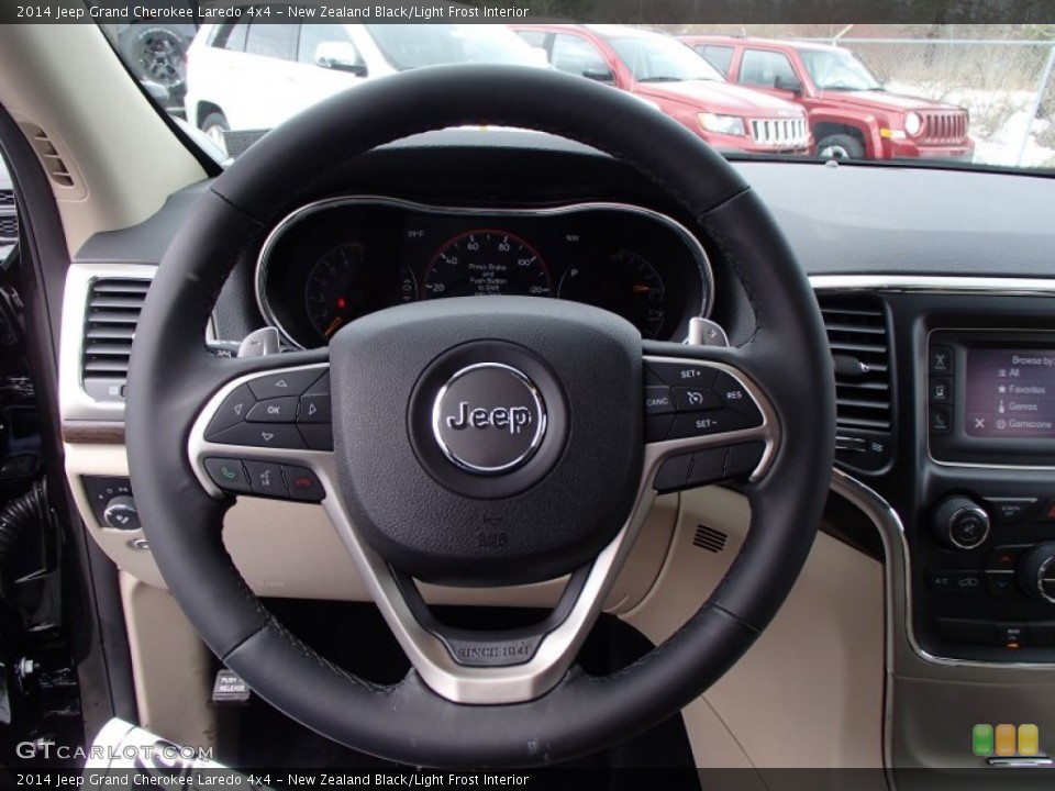 New Zealand Black/Light Frost Interior Steering Wheel for the 2014 Jeep Grand Cherokee Laredo 4x4 #78937863