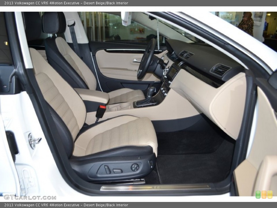 Desert Beige/Black Interior Front Seat for the 2013 Volkswagen CC VR6 4Motion Executive #78938634