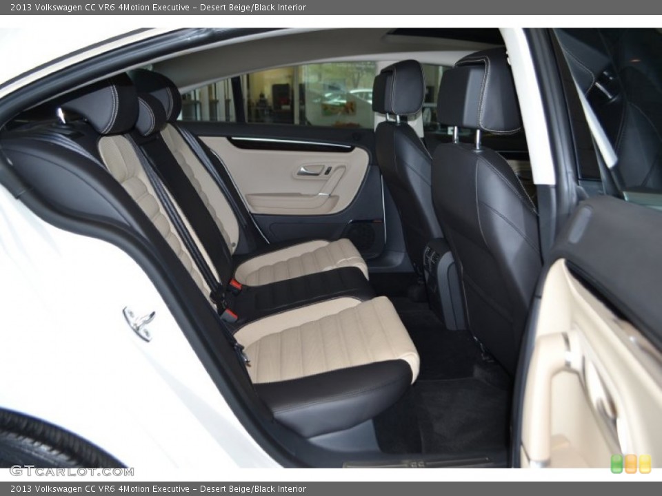 Desert Beige/Black Interior Rear Seat for the 2013 Volkswagen CC VR6 4Motion Executive #78938637