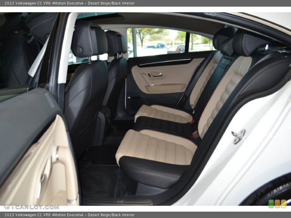 Desert Beige/Black Interior Rear Seat for the 2013 Volkswagen CC VR6 4Motion Executive #78938640
