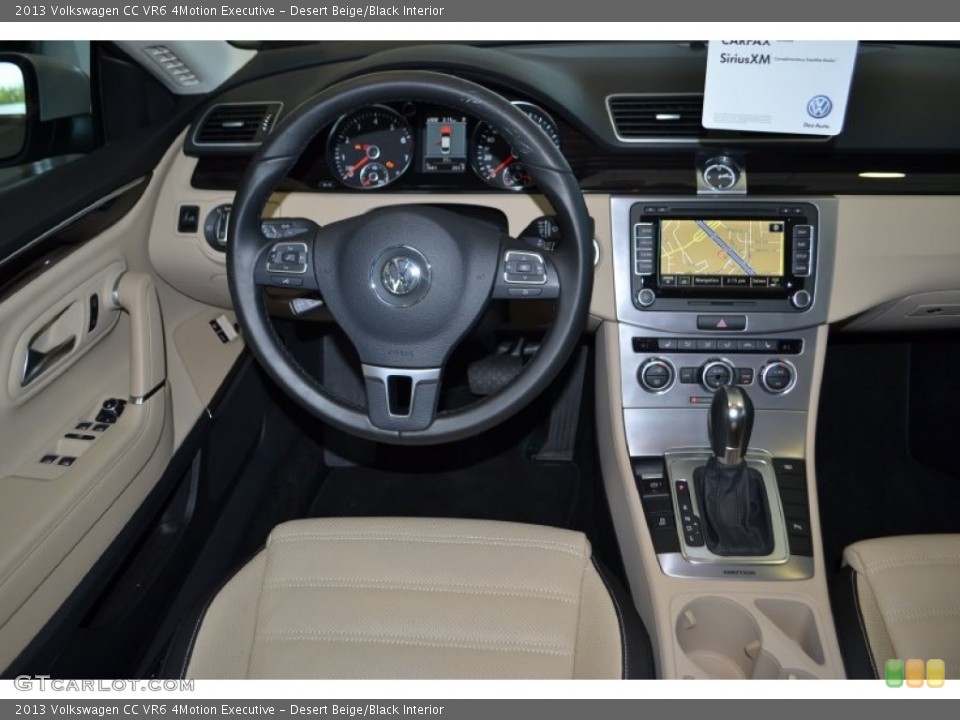 Desert Beige/Black Interior Controls for the 2013 Volkswagen CC VR6 4Motion Executive #78938655