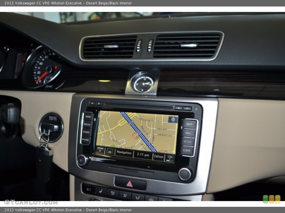 Desert Beige/Black Interior Navigation for the 2013 Volkswagen CC VR6 4Motion Executive #78938661