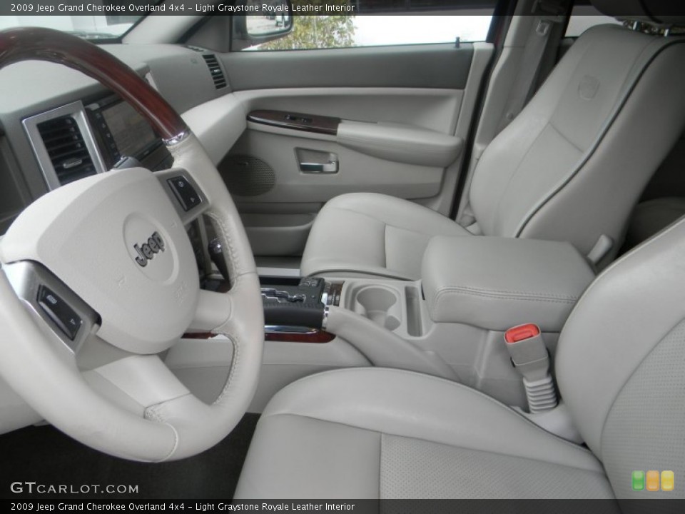 Light Graystone Royale Leather 2009 Jeep Grand Cherokee Interiors