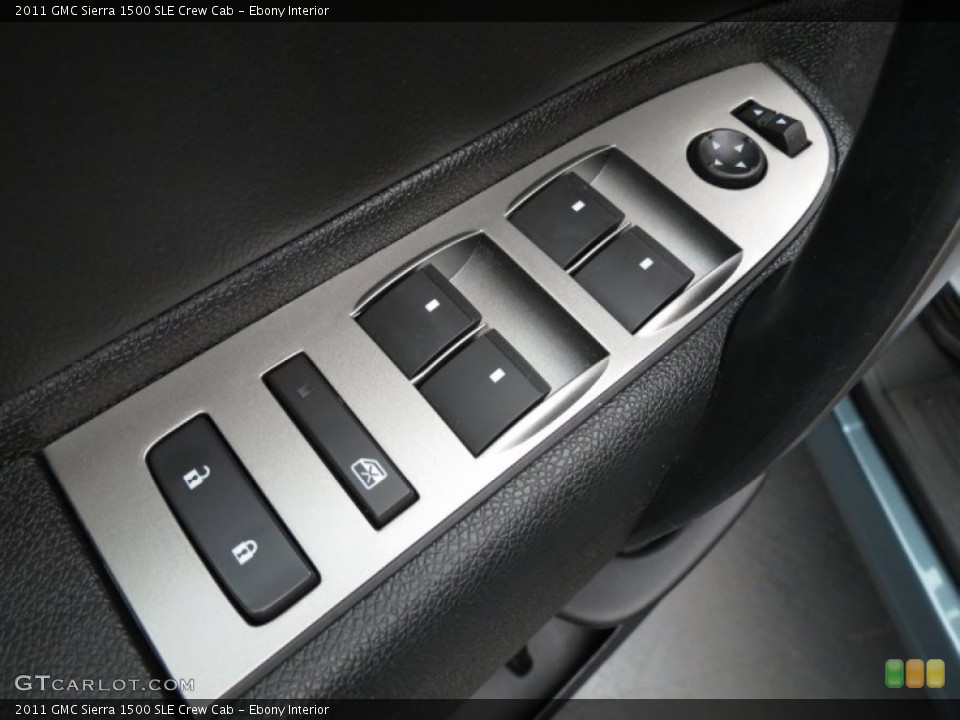 Ebony Interior Controls for the 2011 GMC Sierra 1500 SLE Crew Cab #78946601