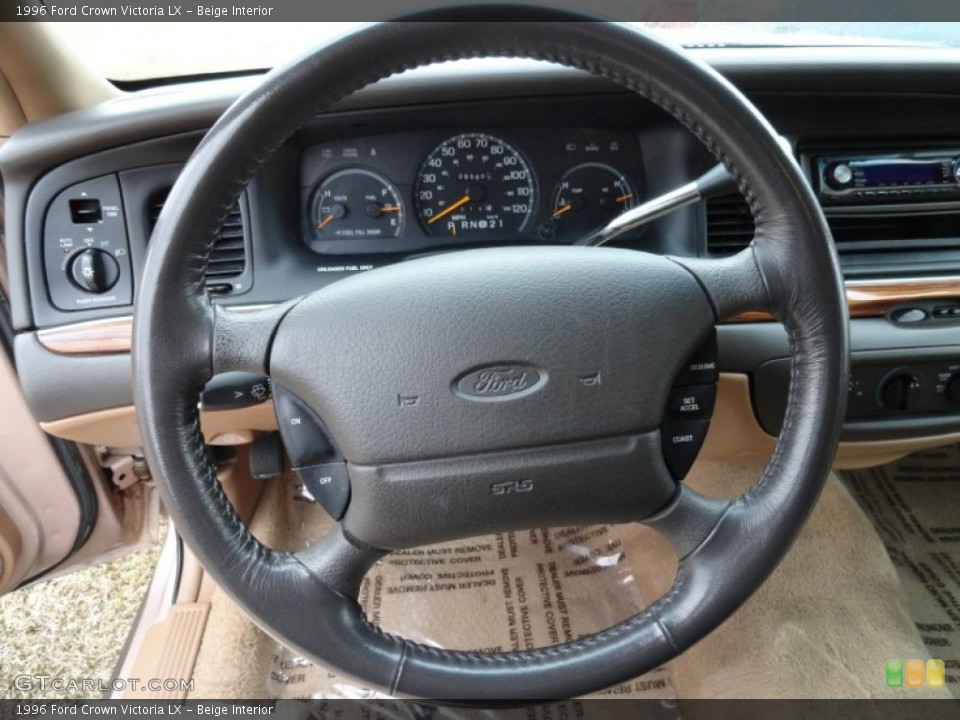 Beige Interior Steering Wheel for the 1996 Ford Crown Victoria LX #78948553
