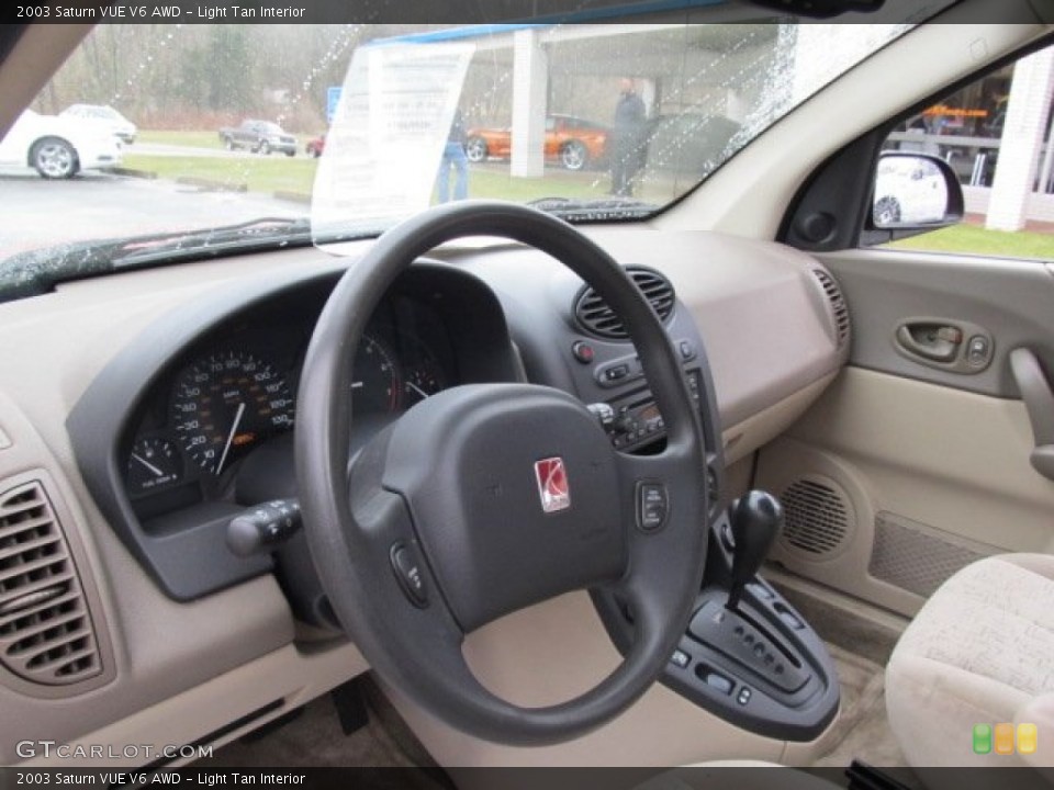 Light Tan Interior Steering Wheel for the 2003 Saturn VUE V6 AWD #78949304