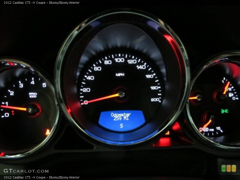 Ebony/Ebony Interior Gauges for the 2012 Cadillac CTS -V Coupe #78950080